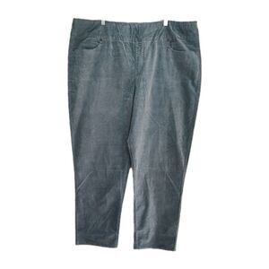 Coldwater Creek Relaxed Straight Leg Corduroy Pants Women's 22W Dusty Blue